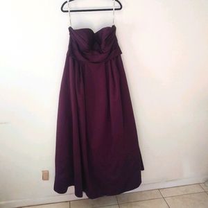 Davids Bridal Bridesmaid Dress Eggplant Purple EUC